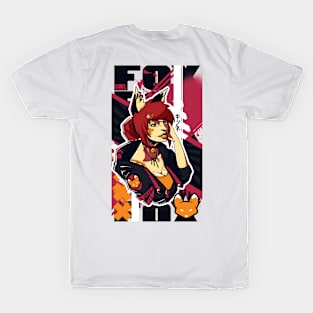 Modern Fox Girl Kitsune T-Shirt